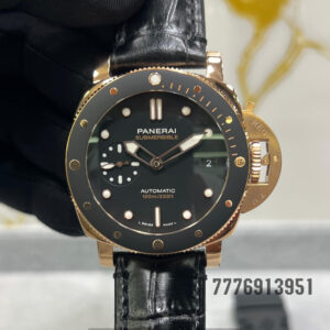 panerai Submersible Automatic Rose Gold Black Dial Men's 42 mm Watch
