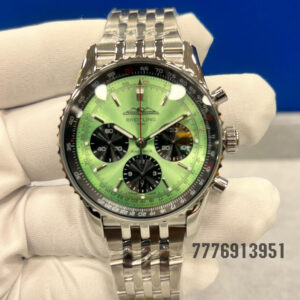 Breitling Navitimer B01 Chronograph Automatic Chronometer Mint Green Dial Men's Watch
