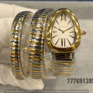 Bvlgari Serpenti Tubogas Dual Tone White Dial Ladies Watch