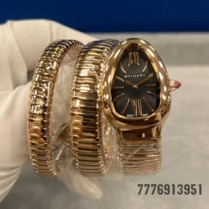 Bvlgari Serpenti Tubogas Quartz Black Dial Ladies Watch